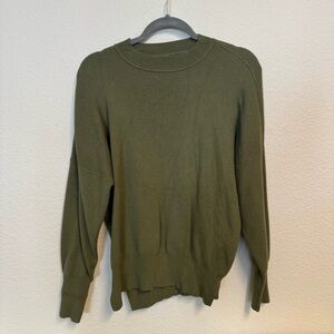 Abercrombie & Fitch Soft Collection Olive Green Ribbed Pullover Sweater Size XS